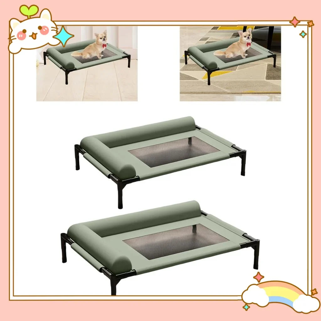 Elevated Pet Bed Durability Practical with Pillow for Small Pets Dogs Kitten Cat Dog Bed Dog Cat Bed Portable