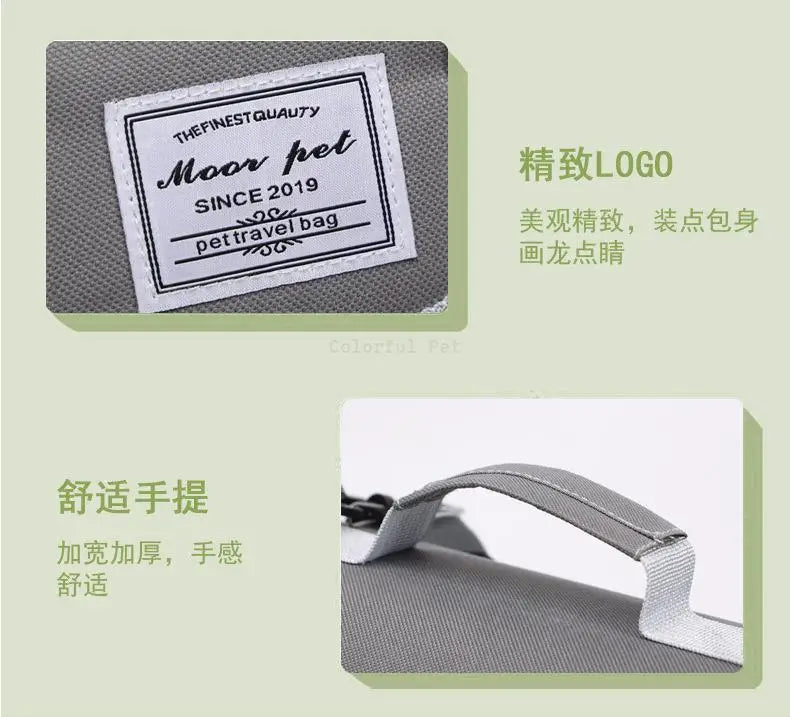 Portable Pet Carrier Bag for Small Dogs Cats Outdoor Foldable Cat Bag  Mesh Breathable Cat Shoulder Bag Kitten Carrying Bag