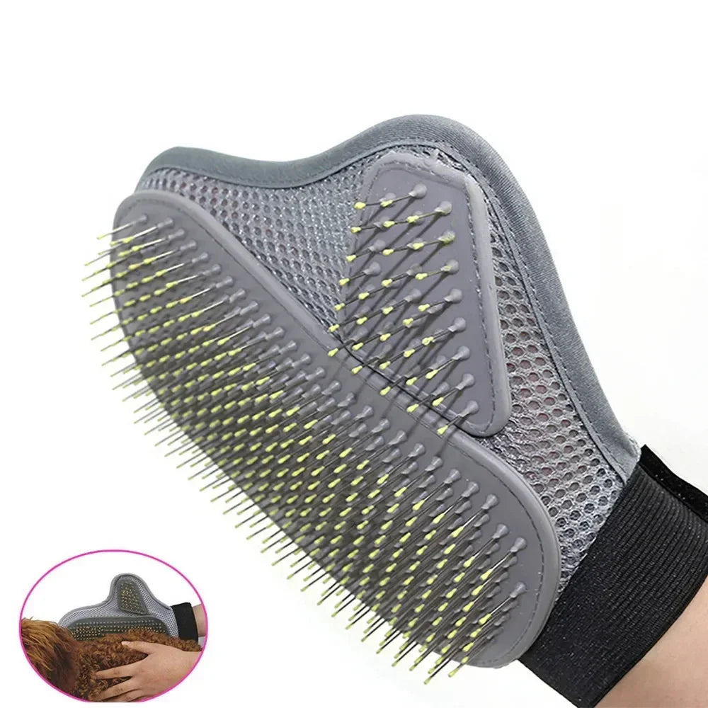 1Pc Pet Grooming Glove Hair Removal Brush Cat Dog Fur Hair Deshedding Gentle Efficient Dog Combs Pet Bathing Massage Products