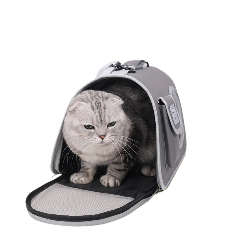 Portable Pet Carrier Bag for Small Dogs Cats Outdoor Foldable Cat Bag  Mesh Breathable Cat Shoulder Bag Kitten Carrying Bag