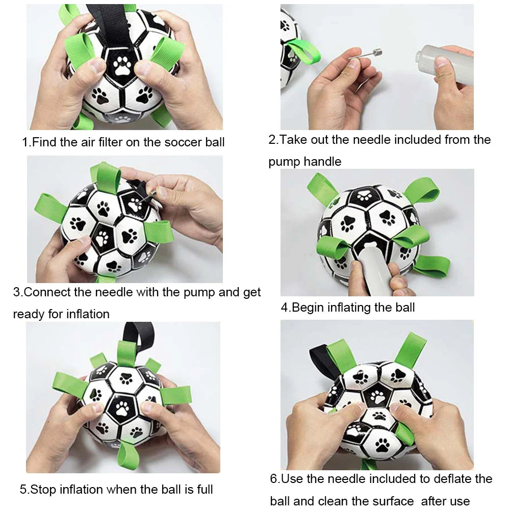 Pet Dog Toys For Small Medium Dogs Cats Portable Puppy Ball Toys with Air Pump Interactive Dog Toys Outdoor Pug Pet Accessories