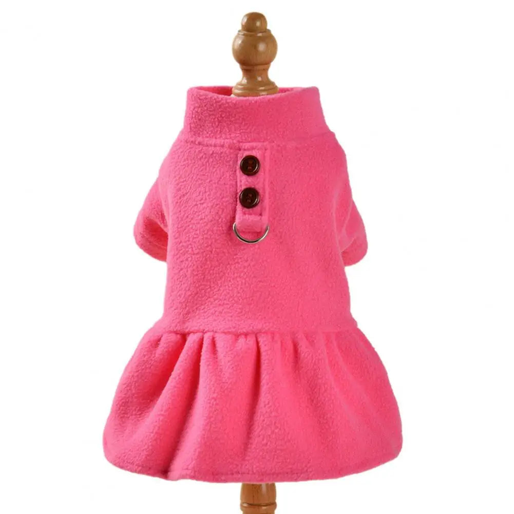 Winter Pet Dress Cute Pet Outfit Fashionable Winter Warm Pet Dress for Small Medium Dogs Cats Comfortable Plush Skirt