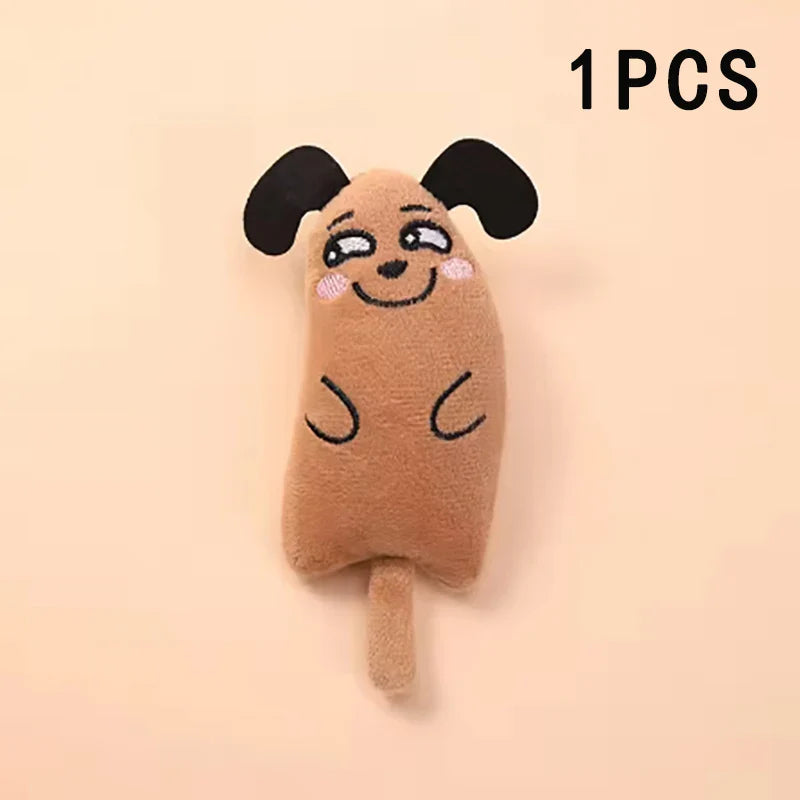 Cartoon animal toys are durable and bite resistant plush and interactive pet toys are suitable for cats to play at home