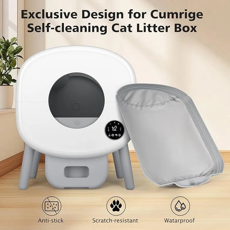 Automatic Cat Litter Box Accessories Soft Fabric Mat‌ Collecting Feces Bottom Capsule Cat Toilet Litter Box
