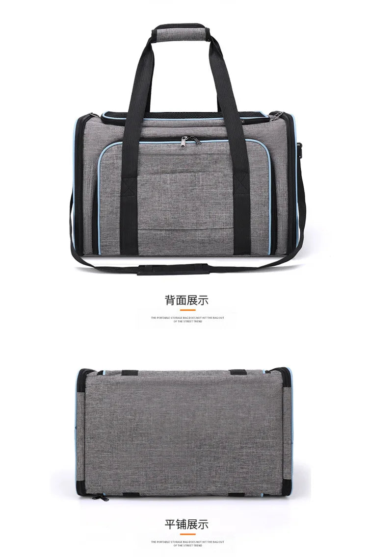 Pet bag Out carrying bag can be extended cat bag Large capacity Two small pets out carrying cat backpack