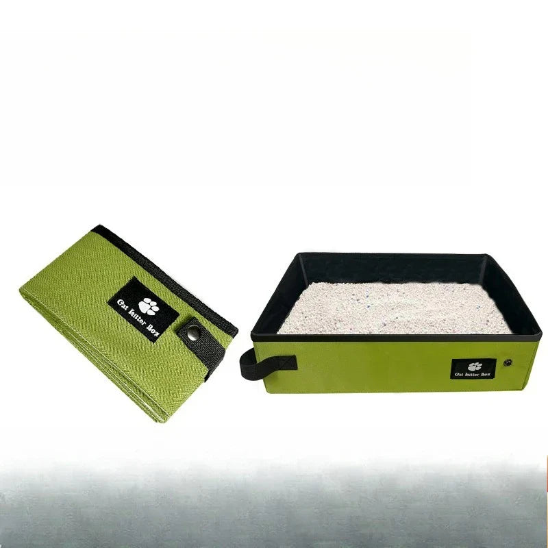 Portable cat litter box pet garbage bin dog toilet tray style outdoor foldable circular cat toilet outdoor Cat Litter Box