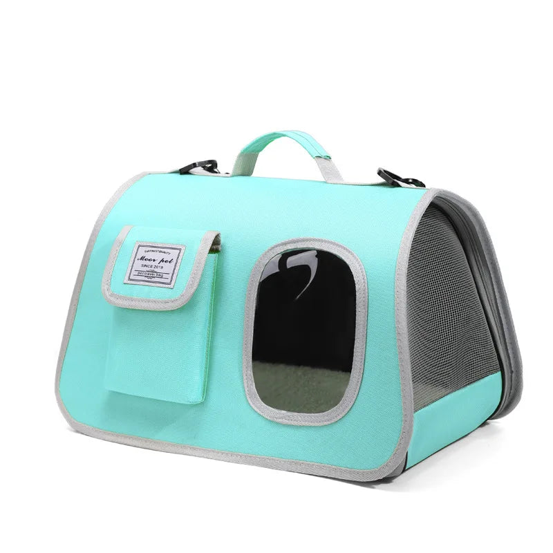 Portable Pet Carrier Bag for Small Dogs Cats Outdoor Foldable Cat Bag  Mesh Breathable Cat Shoulder Bag Kitten Carrying Bag