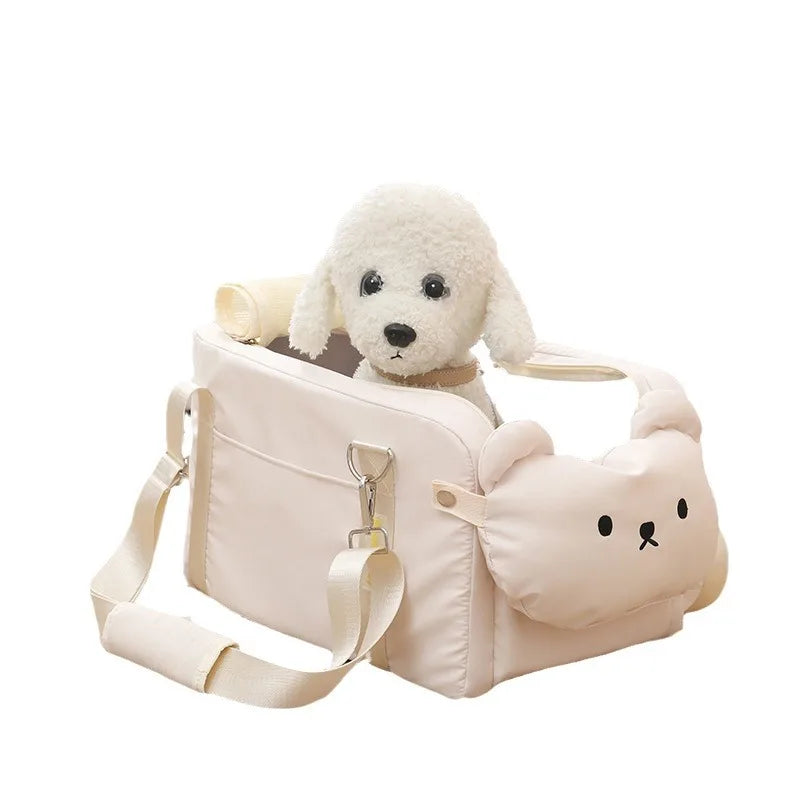 Portable car pet bag, multi-functional shoulder bag, dog bag, cat bag, convenient and practical