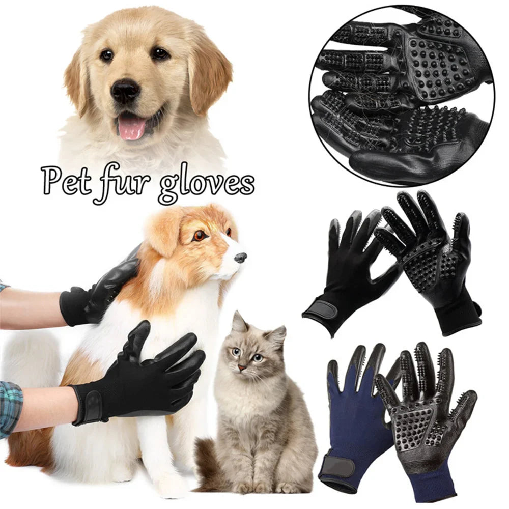 Pet Grooming Glove Pet Hair Remover Gloves,Pet Cleaning Glove Cat Dog Deshedding Brush Clean Massage Hair Pet Shower Gloves