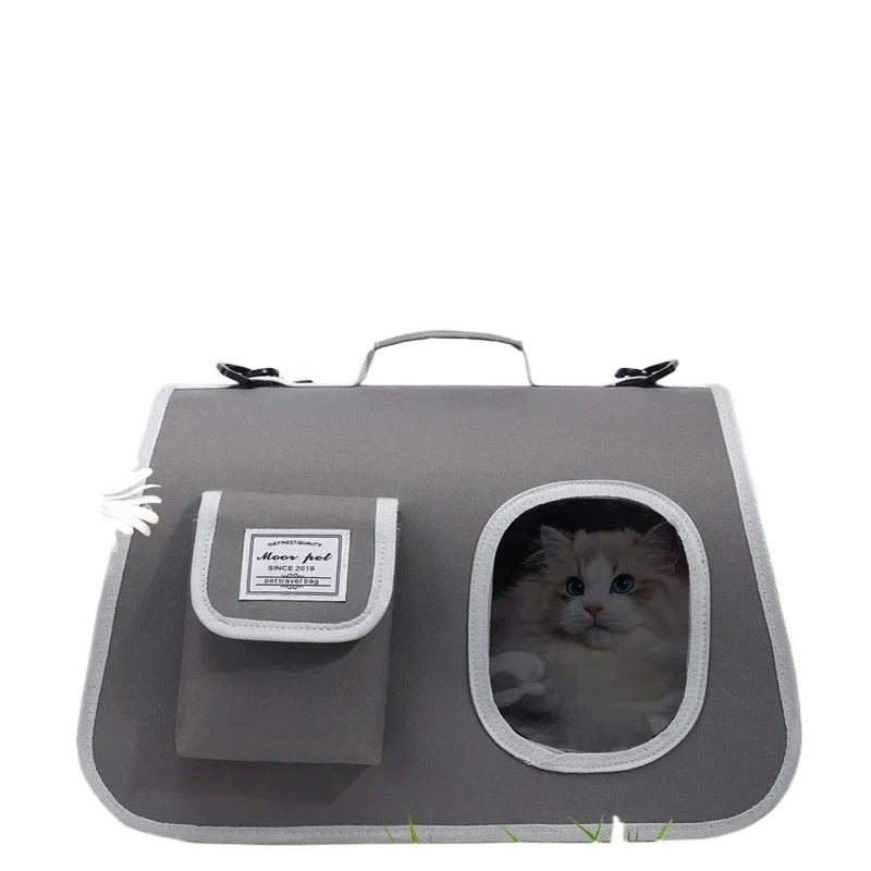 Portable Pet Carrier Bag for Small Dogs Cats Outdoor Foldable Cat Bag  Mesh Breathable Cat Shoulder Bag Kitten Carrying Bag